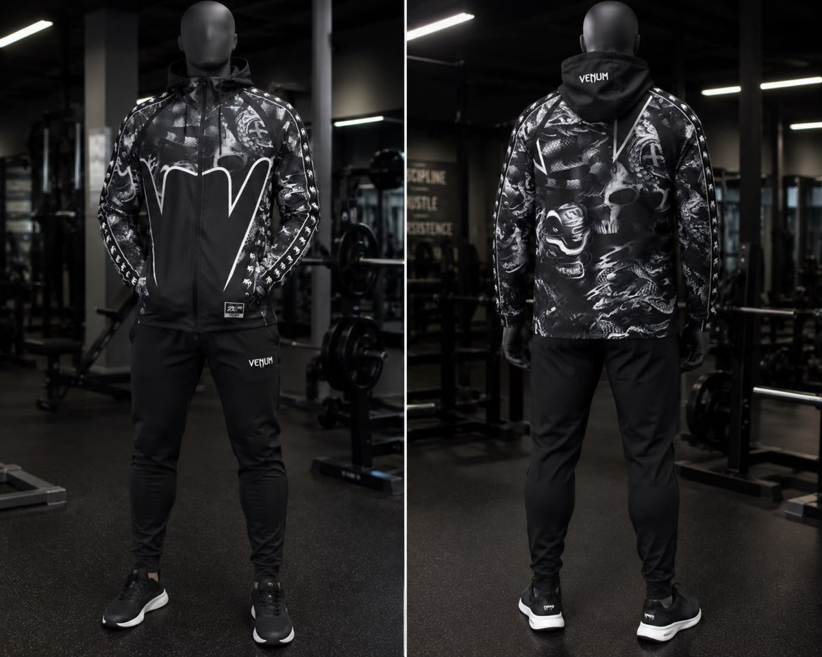 Venum Black Tracksuit – Спортен анцуг (горнище + долнище)