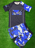 Bad Boy Blue Camo Fight Kit – Премиум спортен комплект (тениска + шорти)