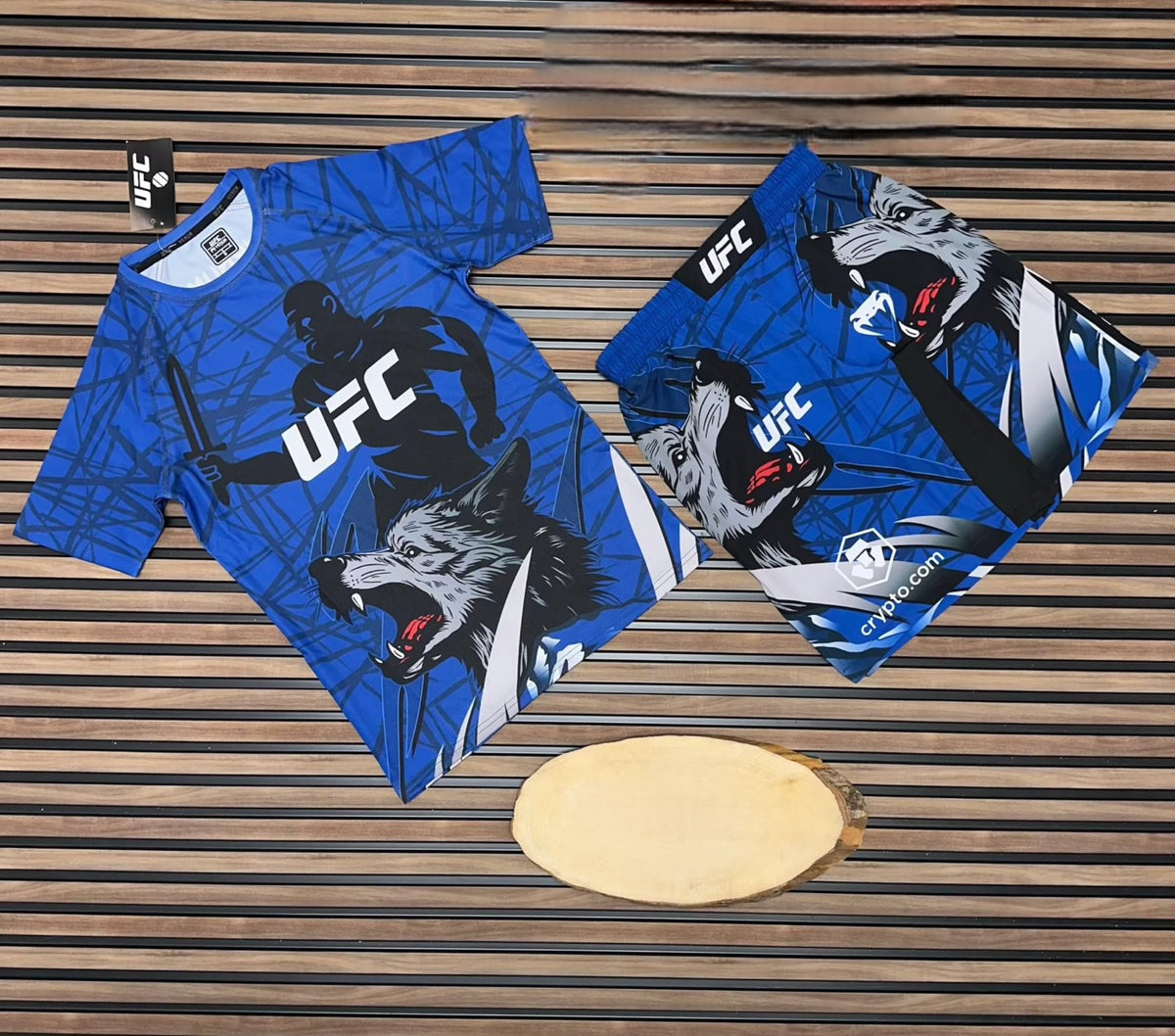 Wolf Instinct Blue Fight Kit – Премиум спортен комплект (тениска + шорти)